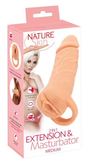 2in1Extension + Masturbator - Medium