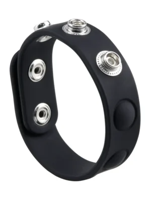 Adjustable Silicone Cock Ring Black Penisring