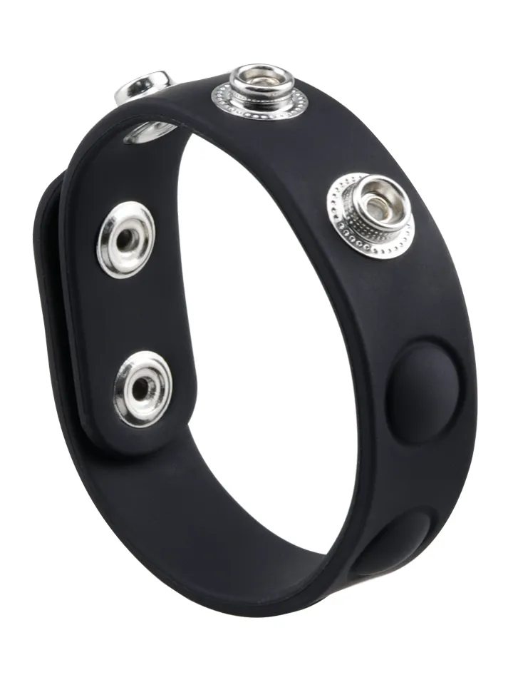 Adjustable Silicone Cock Ring Black Penisring