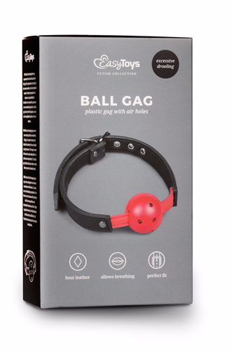 BALL GAG WITH PVC BALL - RED