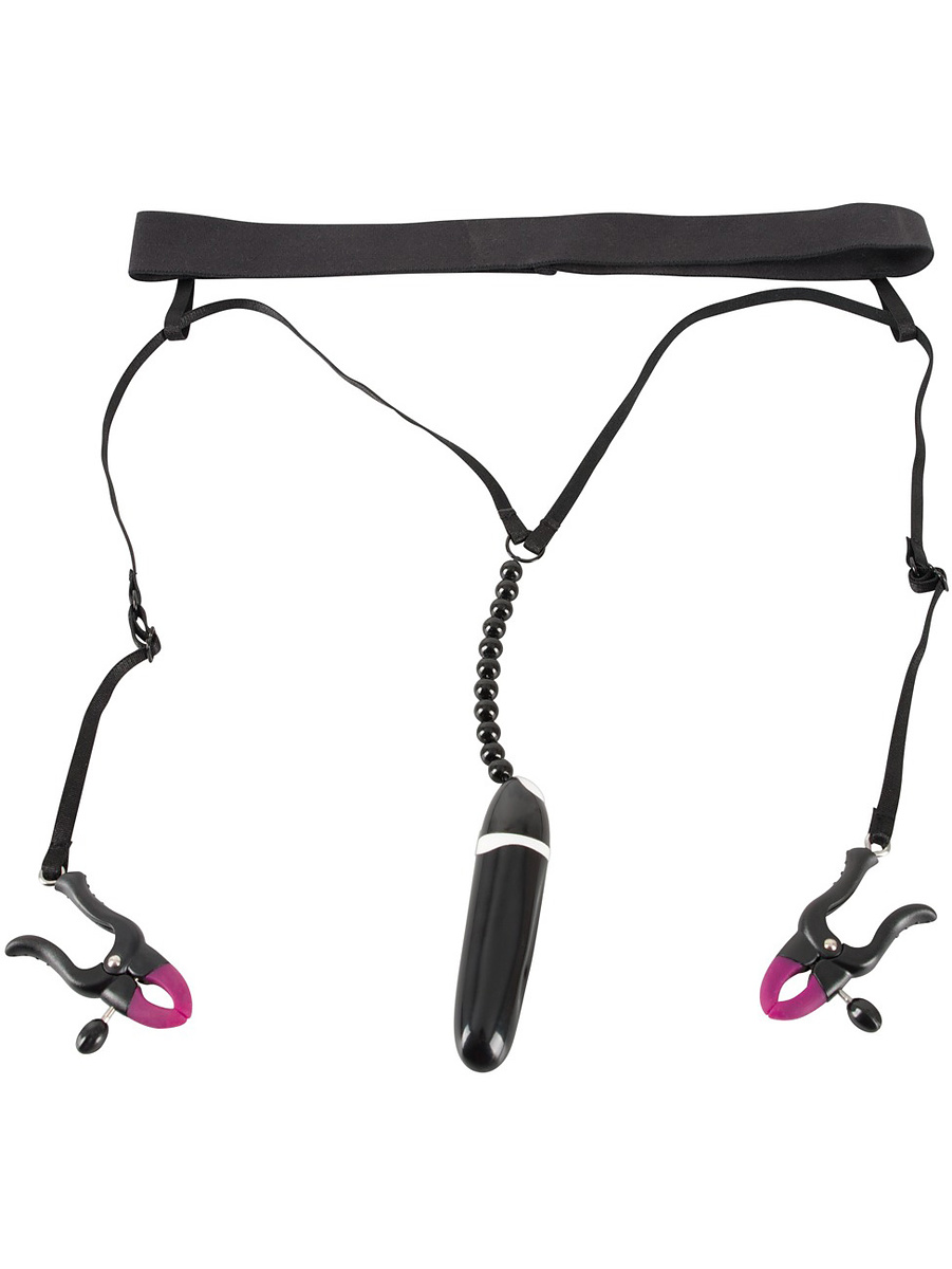 Bad Kitty: Stringtrosor med Klämmor & Vibrator