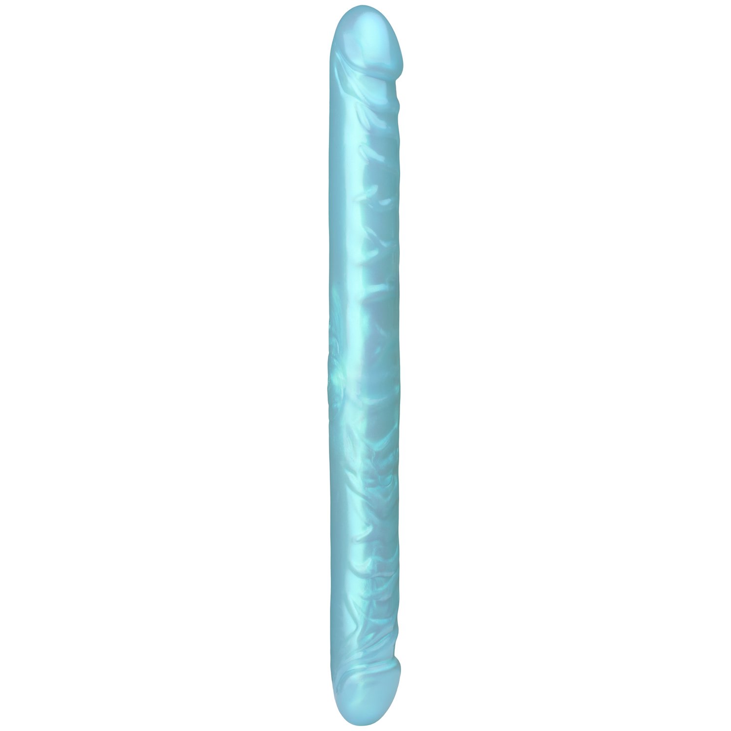 Baseks Blå Pearlescent Dubbeldildo 33 cm - Blå