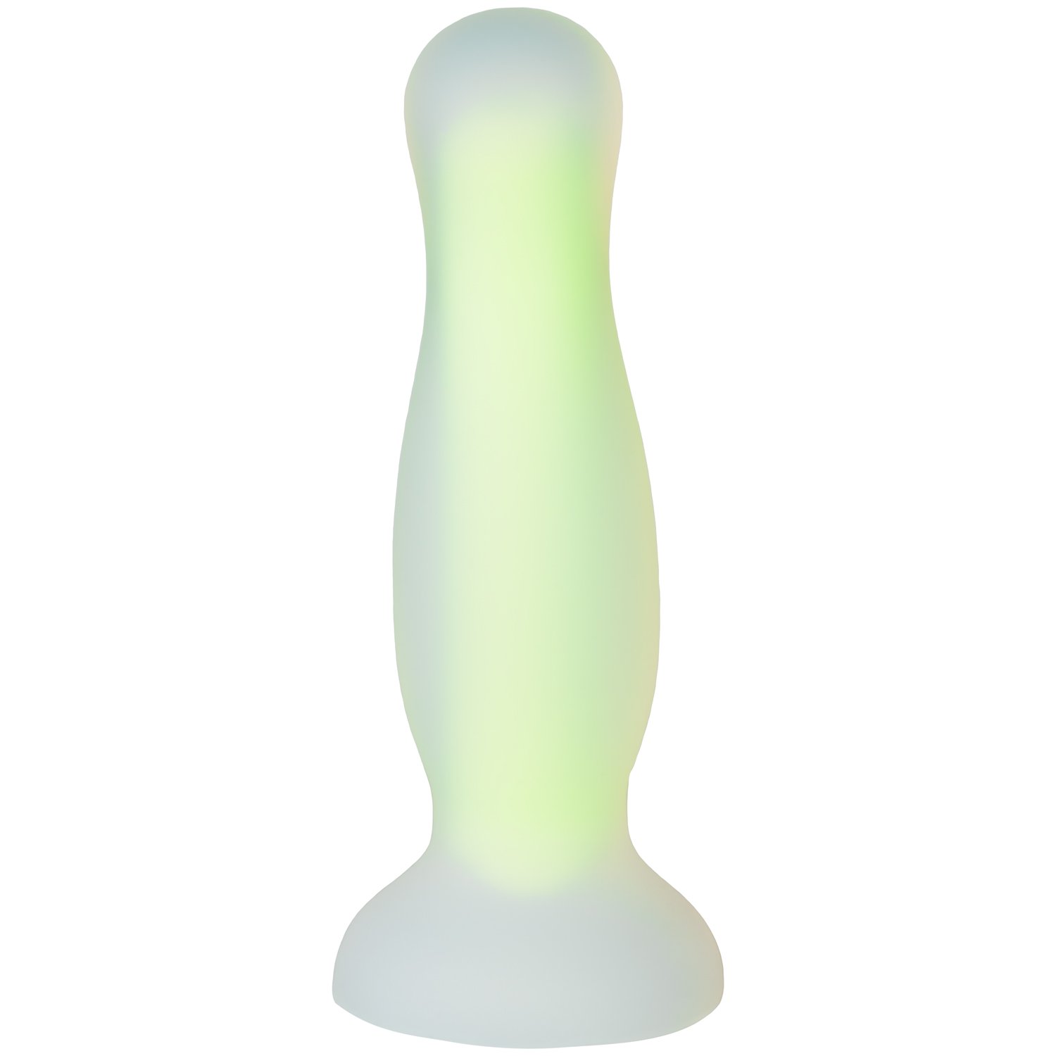 Baseks Glow in the Dark Gul Medium Analdildo 12,5 cm - Gul