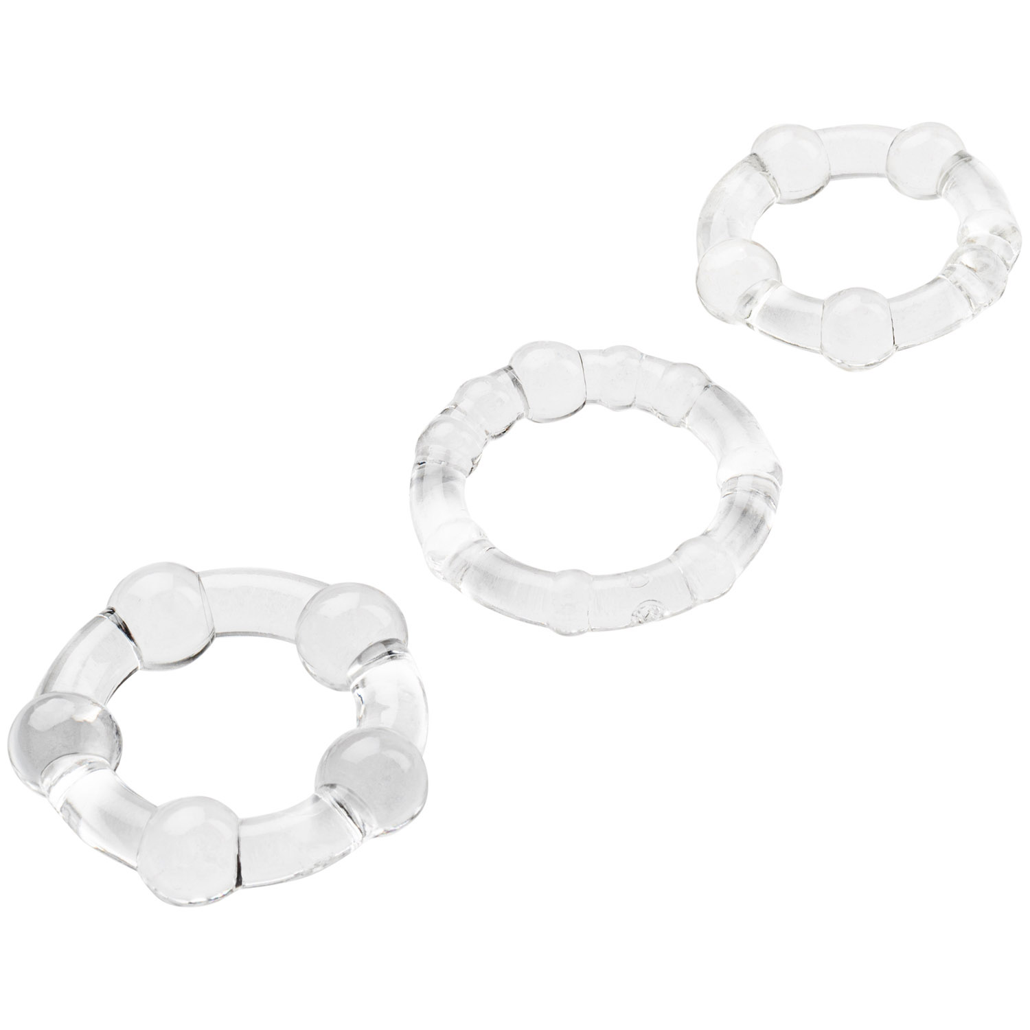 Baseks Triple Fun Penisring Set - Klar