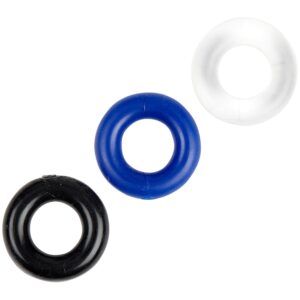 Baseks Triple Penisring Set - Blandade färger