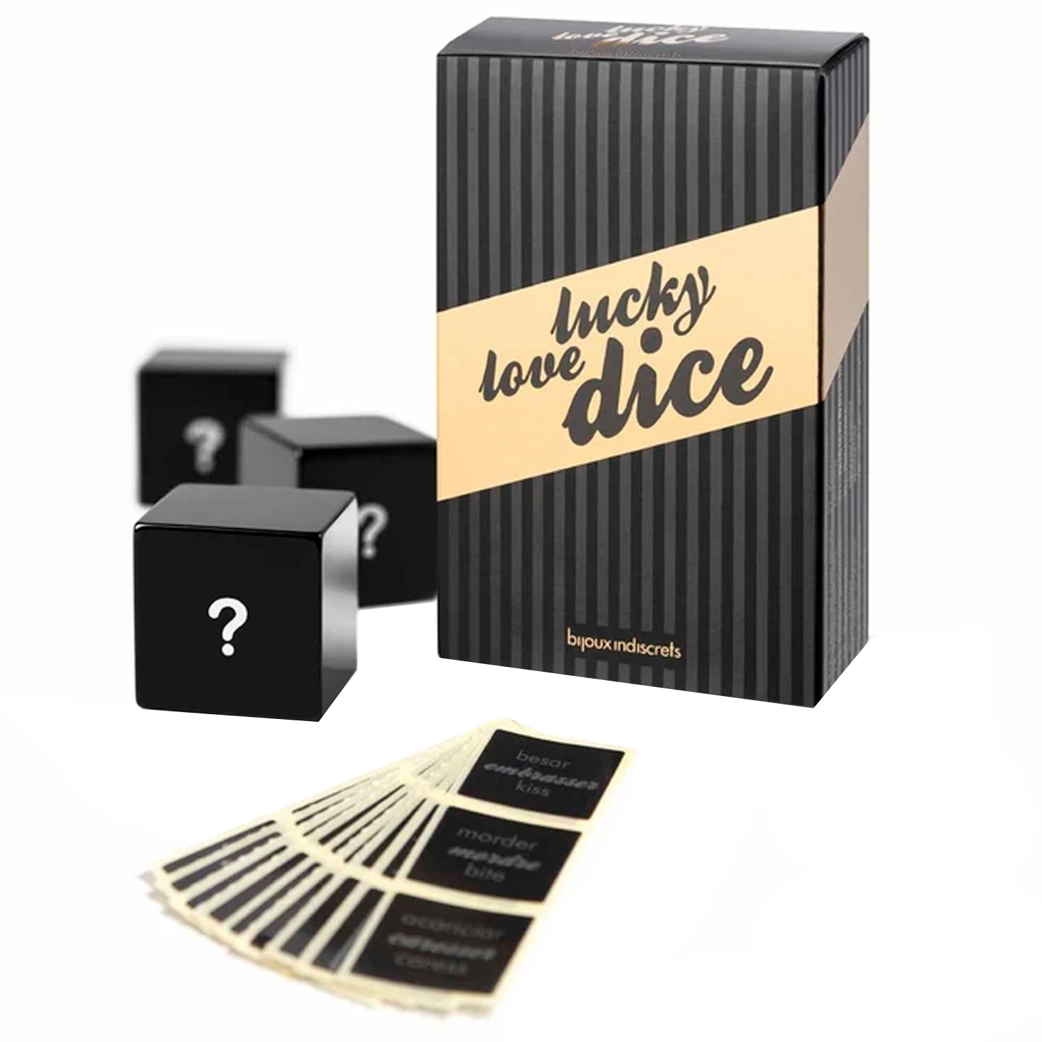 Bijoux Indiscrets Lucky Love Dice Tärningsspel - Svart