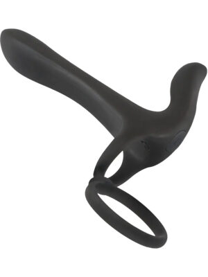 Black Velvets: Parvibrator med Penis- & Pungring