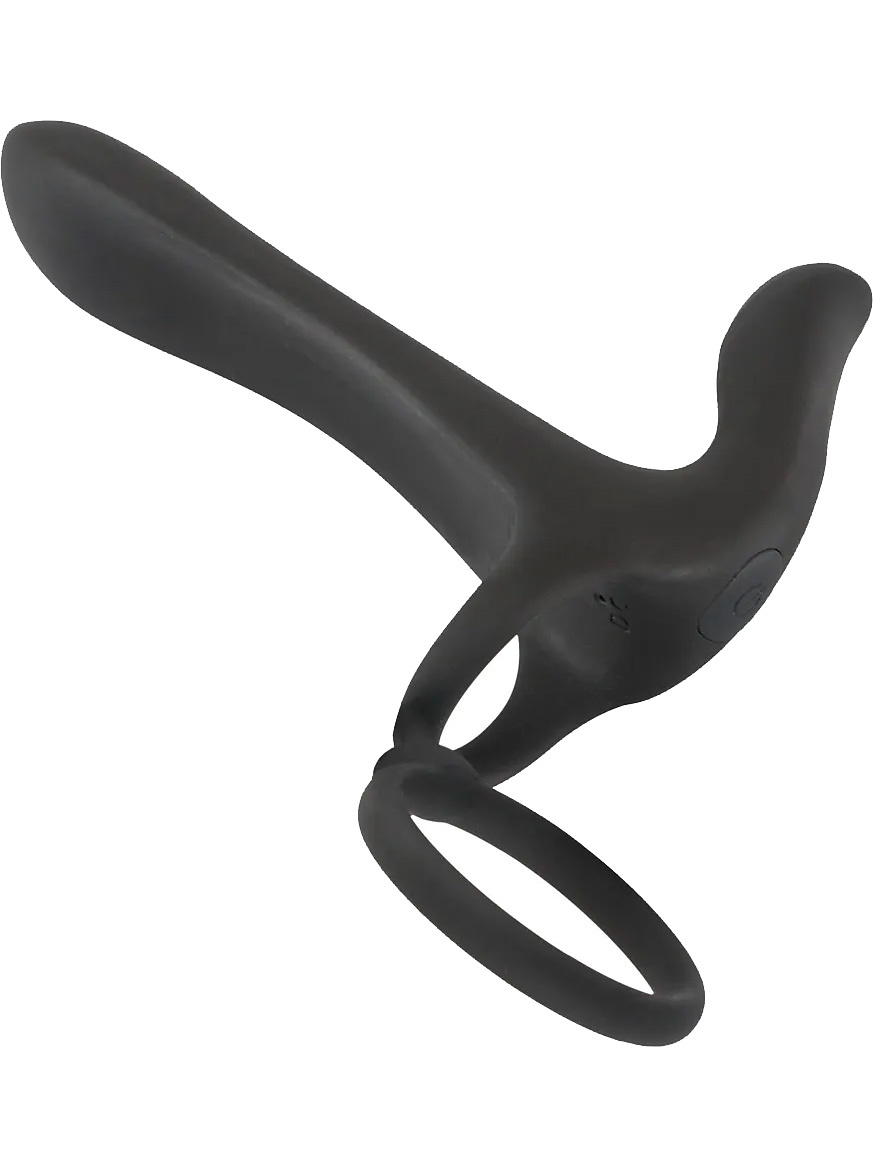 Black Velvets: Parvibrator med Penis- & Pungring