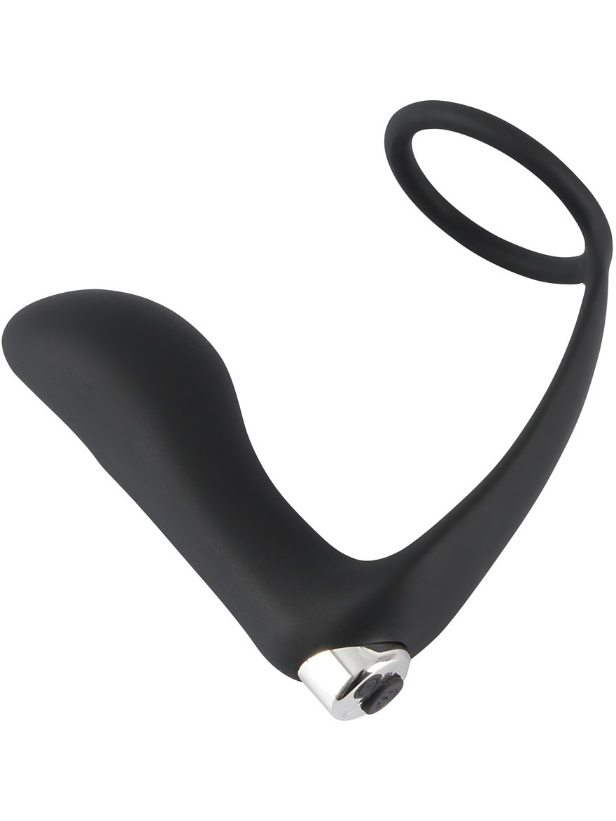 Black Velvets: Penisring med Vibrerande Analplugg
