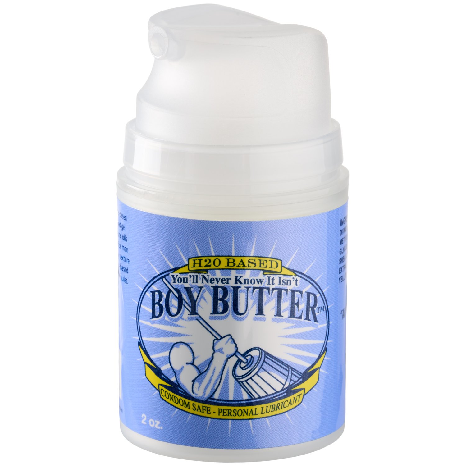 Boy Butter H20 Vattenbaserat Glidmedel med Pump 59 ml - Vit