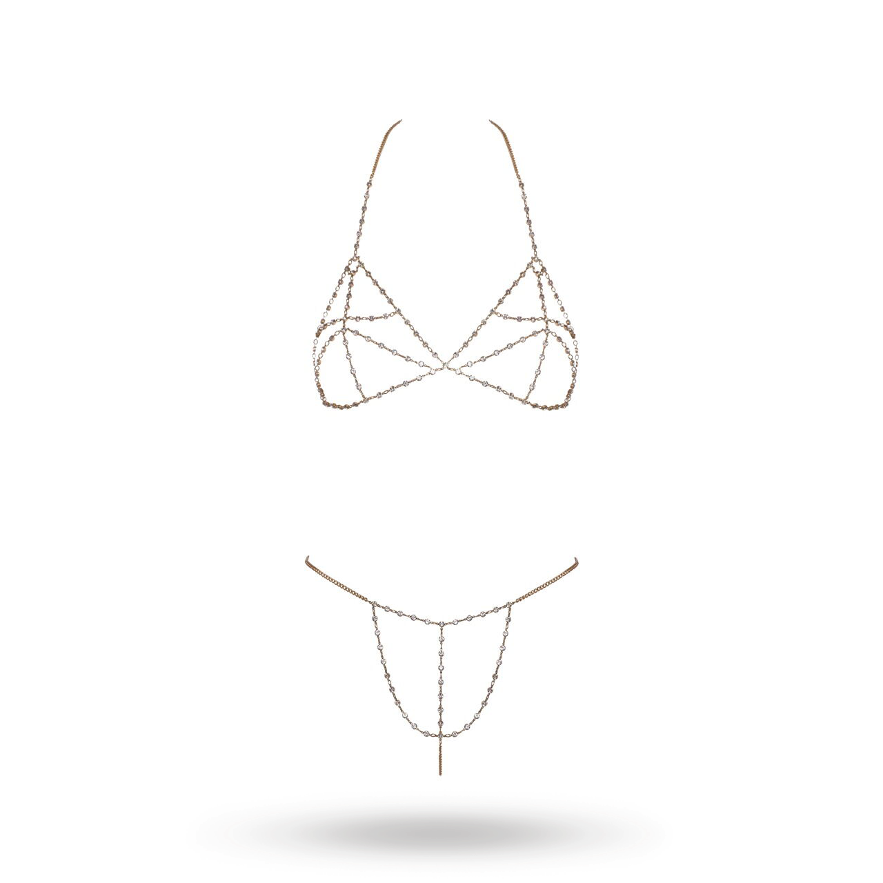 Bra Set Chain Gold