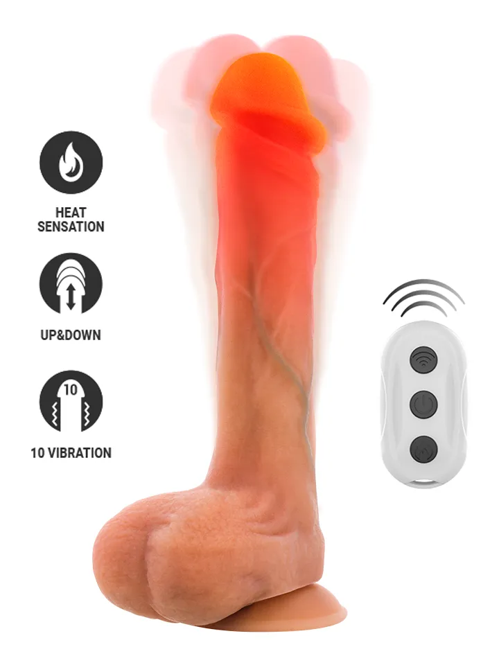 Bradley Vibrating Dildo With Heat Effect 21 cm