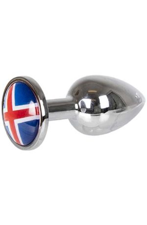 Buttplug With Iceland Flag Small Analplugg metall
