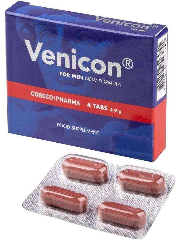 Cobeco Pharma: Venicon, Kosttillskott för Honom, 4 Tabletter