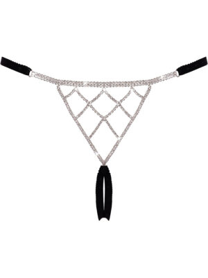 Cottelli Collection: Grenlösa Stringtrosor med Rhinestones