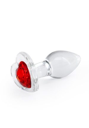 Crystal Desire Red Heart Buttplug, Small