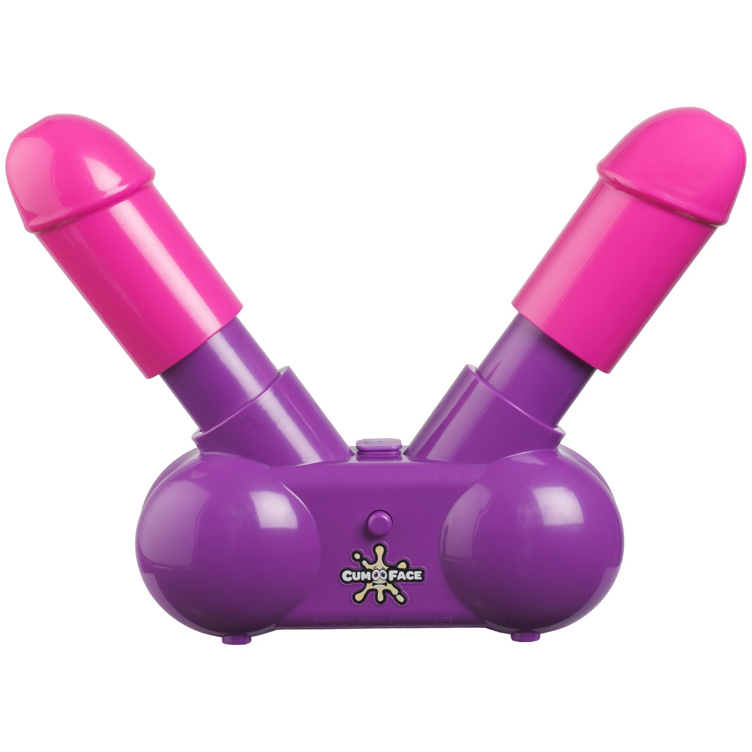 Cum Face Duel Pump Action Penis Spel - Lila