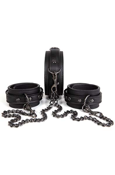 Dark Desire Collar With Ankle Cuffs Halsband & Fotbojor
