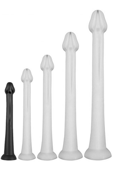 Darksil Whale Dildo Small Black 38 cm Extra lång analdildo