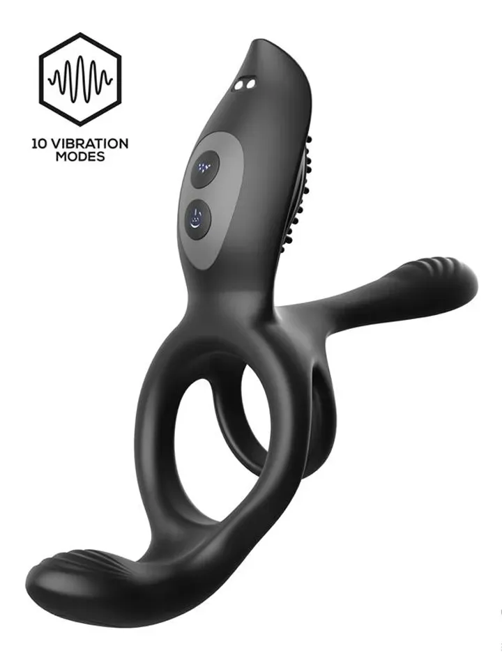 Daxer Girth Gainer Vibrating Double Cockring Penisring med vibrator