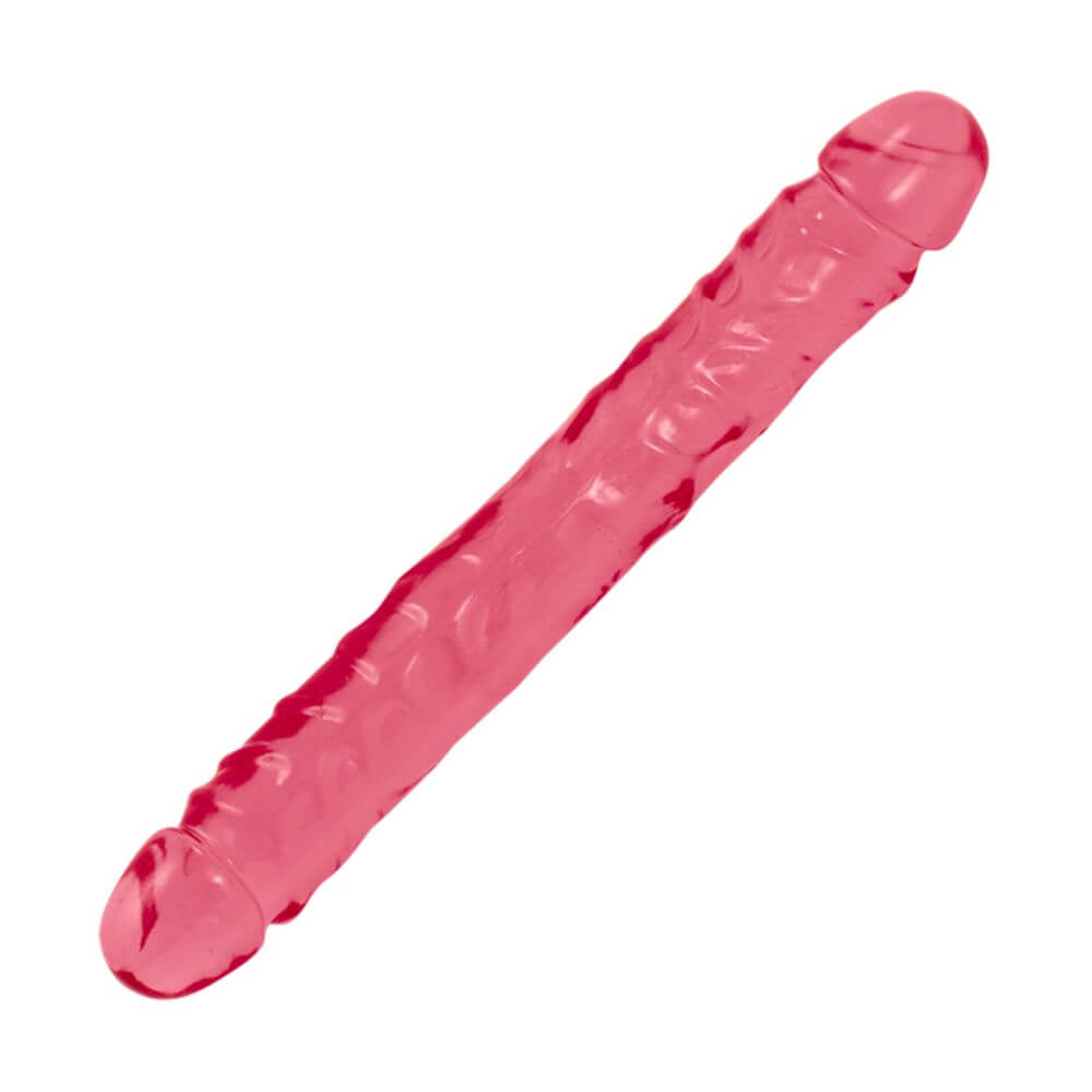 Doc Johnson Crystal Jellies Dubbeldildo - Pink