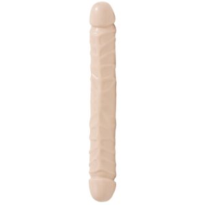 Doc Johnson Jr. Veined Dubbeldildo 30 cm - Nude