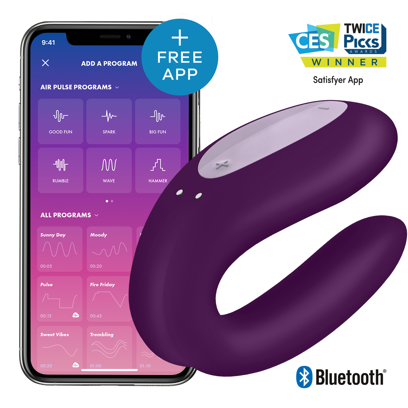 Double Joy Parvibrator med App