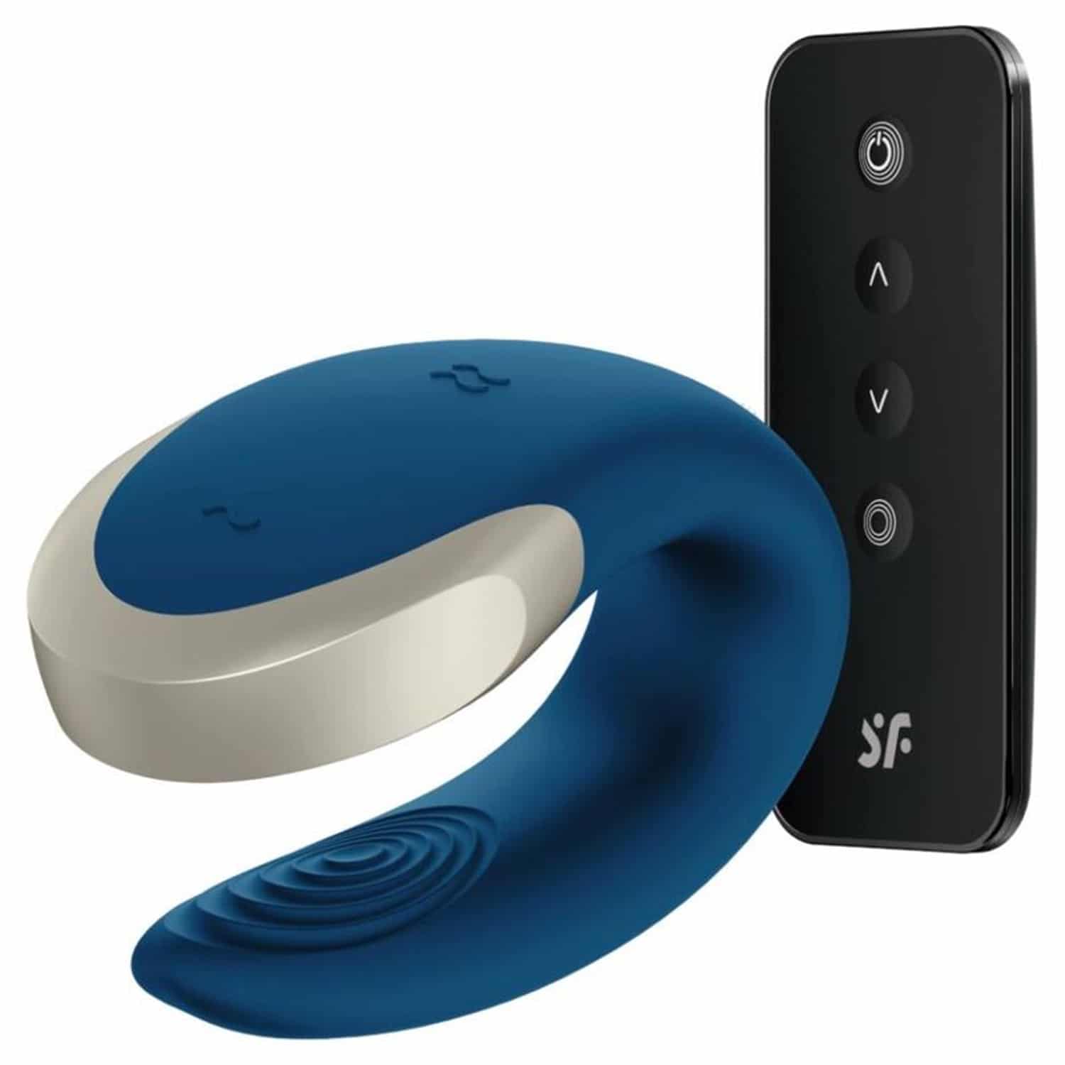 Double Love Luxury Partner Vibrator med fjärrkontroll - Blå