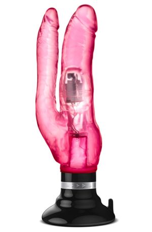 Double Penetrator Pink 25 cm Dubbeldildo med vibrator