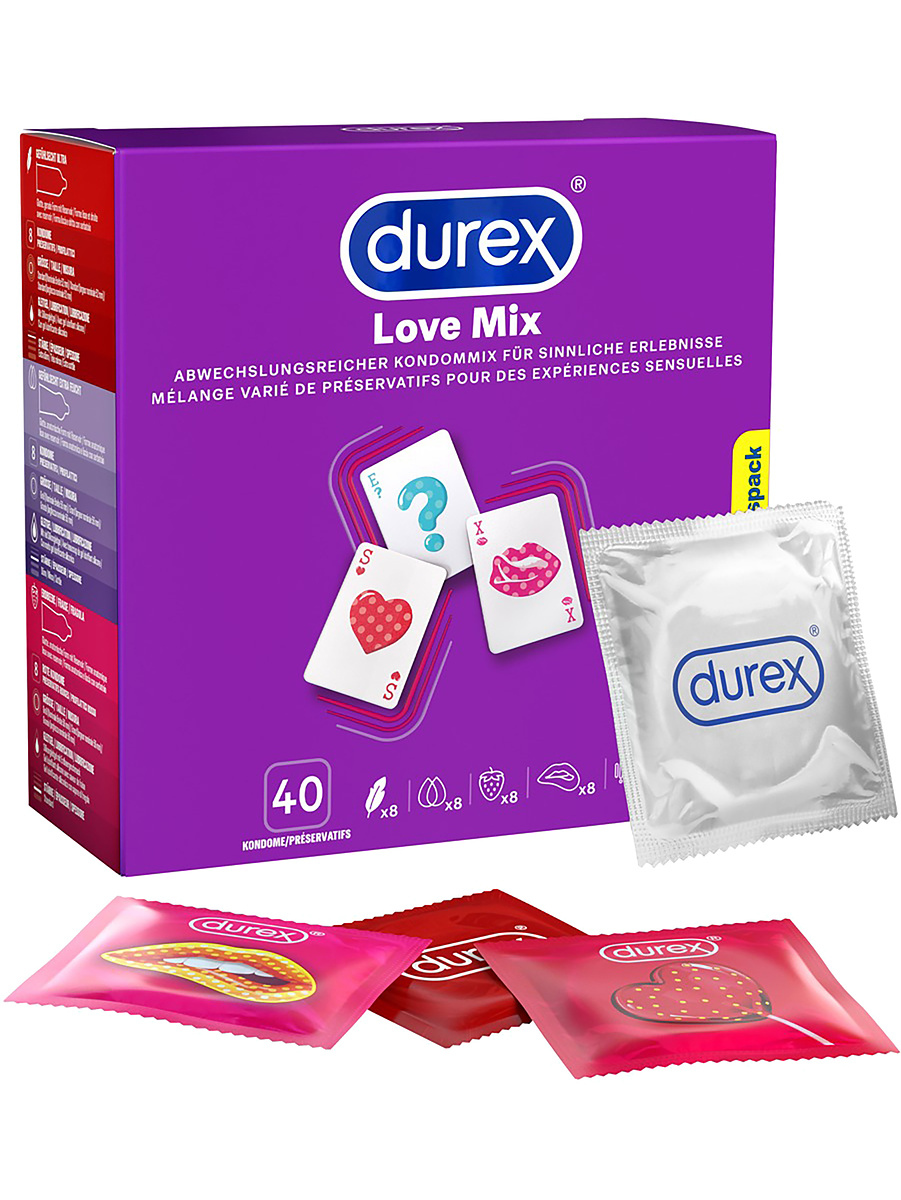 Durex: Love Mix Kondomer, 40-pack