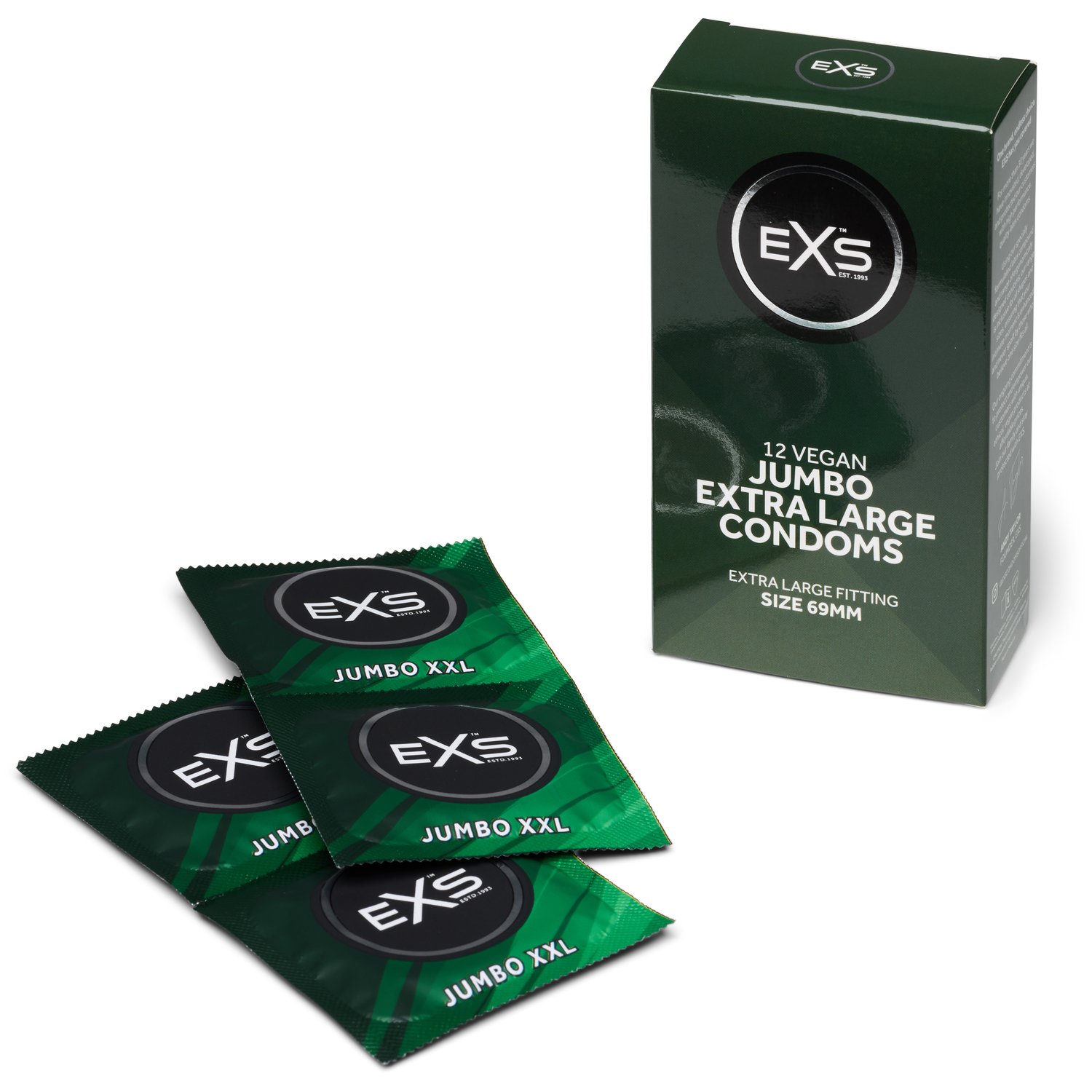 EXS Jumbo Extra stora veganska kondomer 12 st