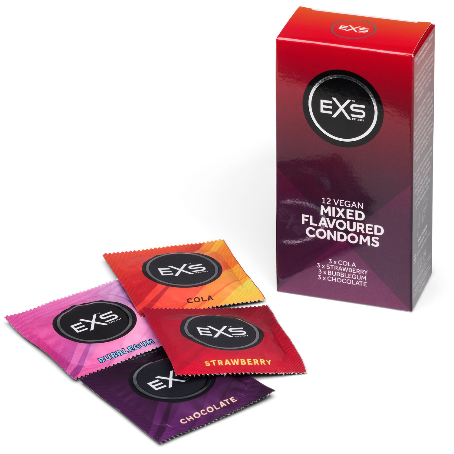 EXS Mixed Kondomer med Smak 12 st - Klar