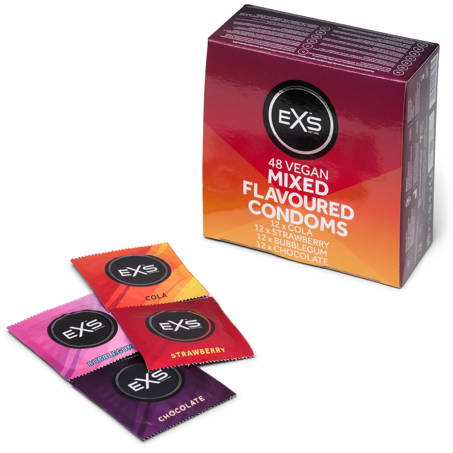 EXS Mixed Kondomer med Smak 48 st - Klar