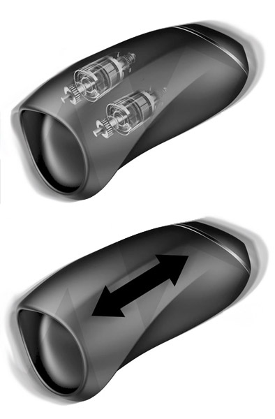 Evony Oral Sex Male Masturbator Suction & Vibration 2 Motors Masturbator