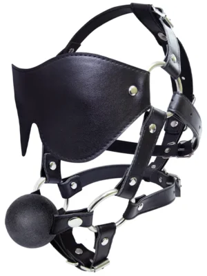 Eye Mask Harness With Ball Gag Gagball