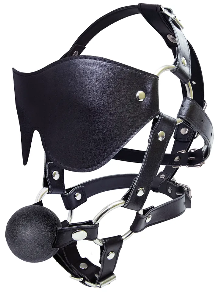 Eye Mask Harness With Ball Gag Gagball
