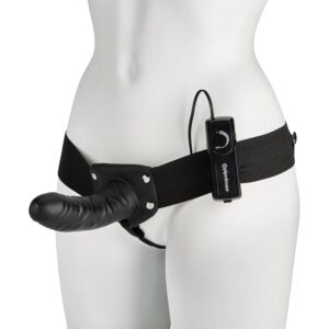 Fetish Fantasy Hollow Strap-on Vibrator Svart 15 cm - Black