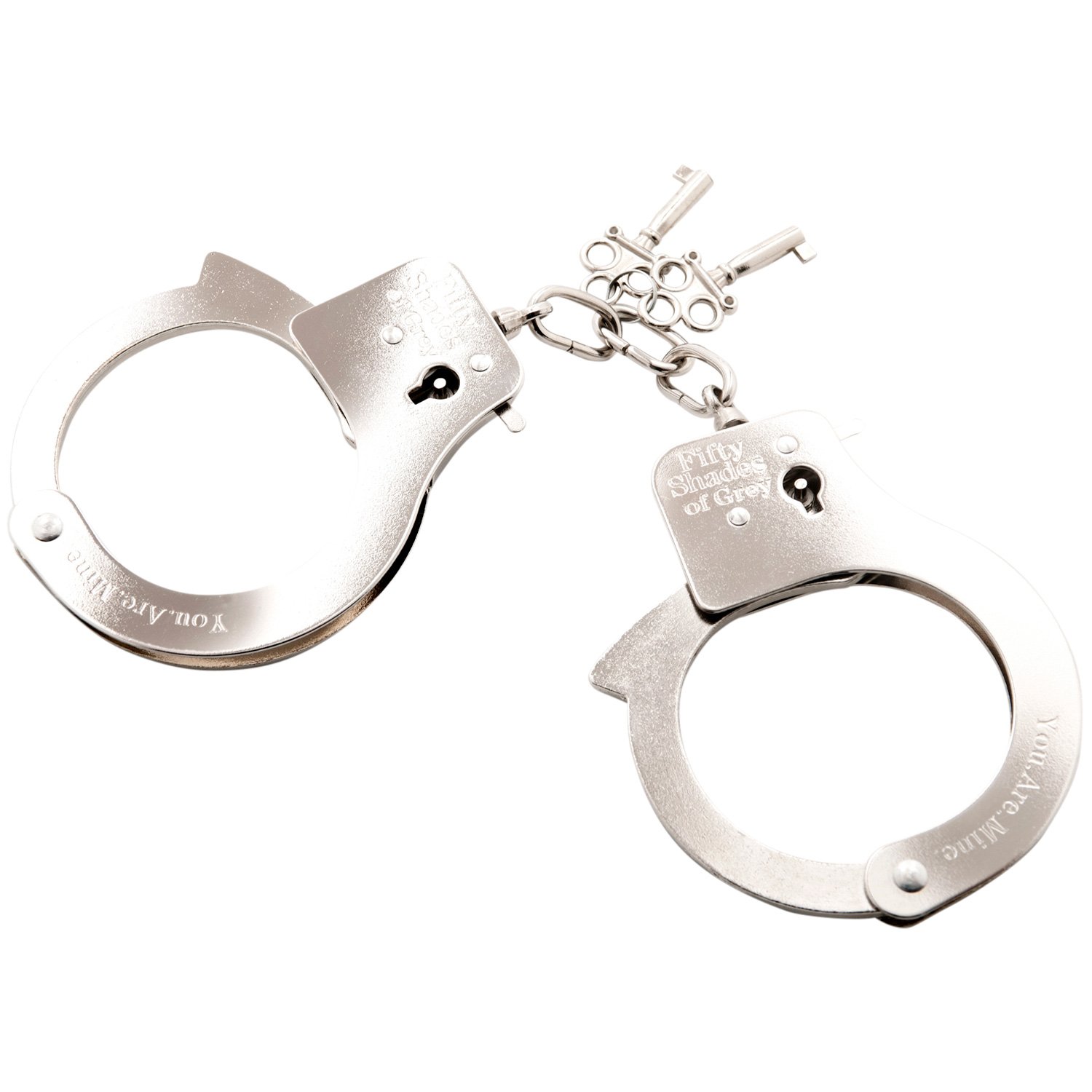 Fifty Shades of Grey You. Are. Mine. Metall Handbojor - Silver