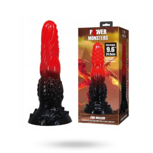 Fire Dragon Rippled Monster Silicone Dildo 24,5 cm