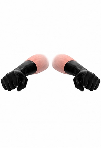 Fist It Latex Short Gloves Black Fisting handskar