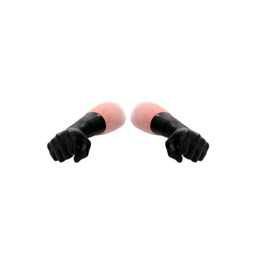 Fist It Latex Short Gloves Black