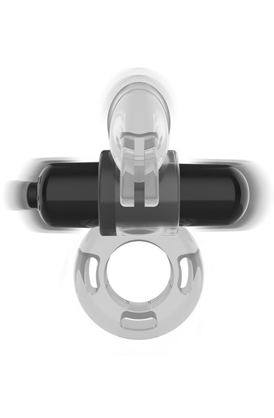 Fry Transparent Vibrating Ring Penisring med rabbit