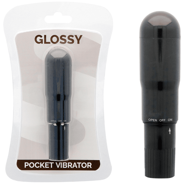 Glossy Mini Klitorisvibrator - Svart