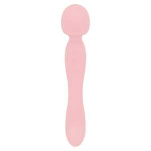 Good Vibes Only - Double-Sided Wand Vibrator - Soft Silicone - Pink