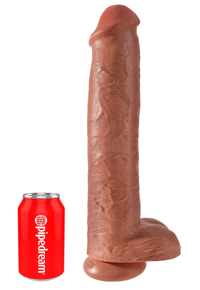 Grov Dildo 38 cm - Brun