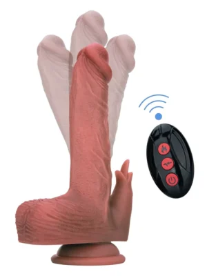 Heated Thrusting & Rotating Dildo With Clitoral Stimulation