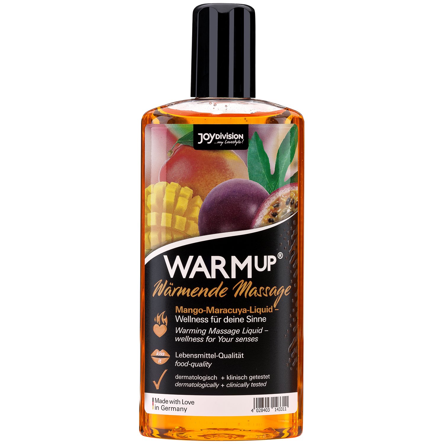 JoyDivision WARMup Värmande Massageolja med Smak 150 ml - Orange