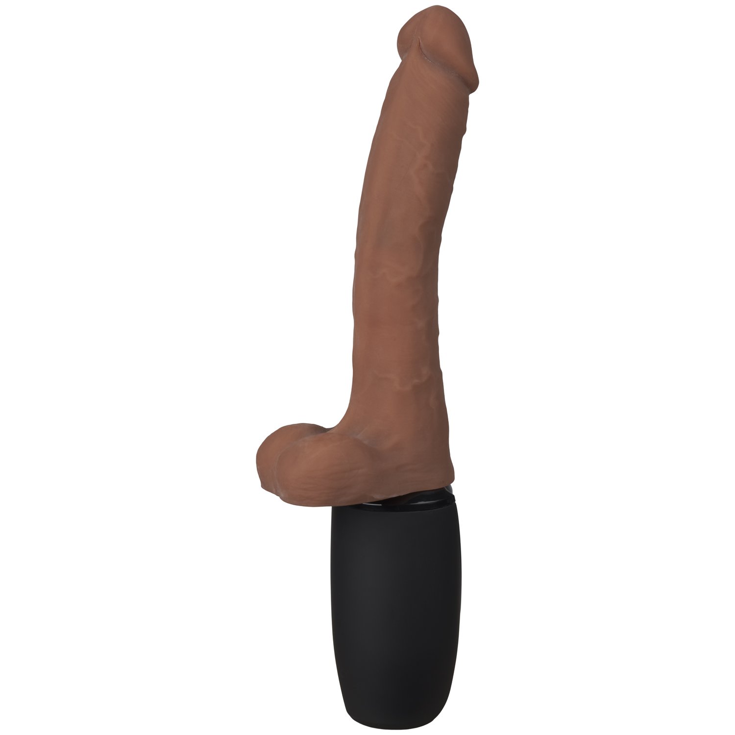 King Cock Plus Thrusting Dildo med Testiklar Brun 30,5 cm - Brun