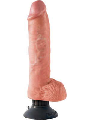 King Cock: Realistisk & Böjbar Dildovibrator, 25 cm