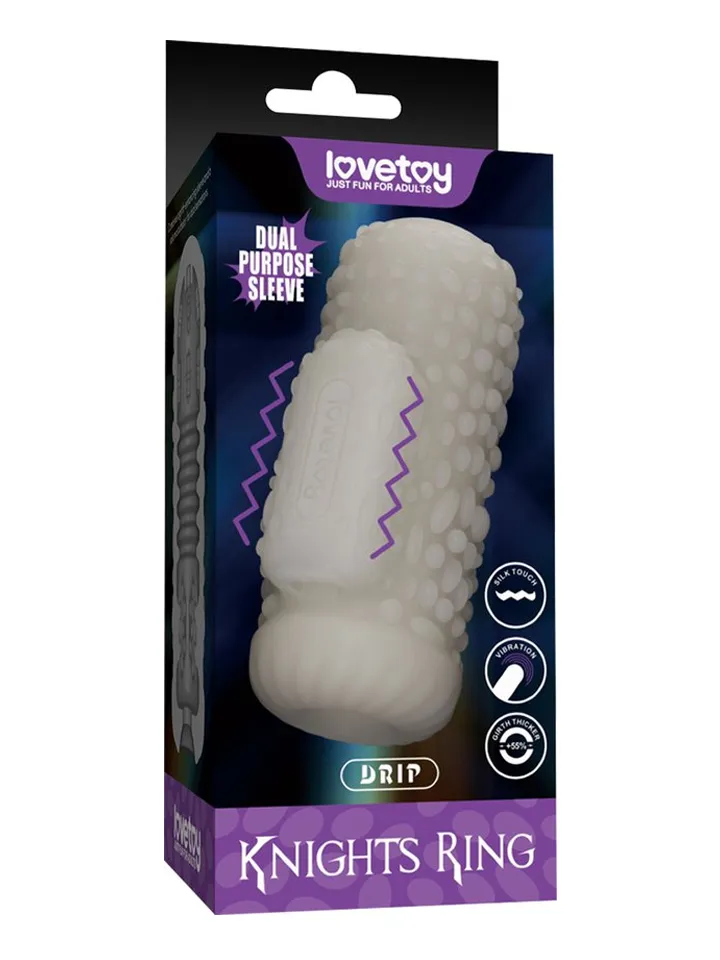 Knights Ring Vibrating Dual Purpose Sleeve-Drip